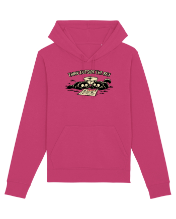 Think Outside The Box – Funny Cat Strategy Shirt Raspberry