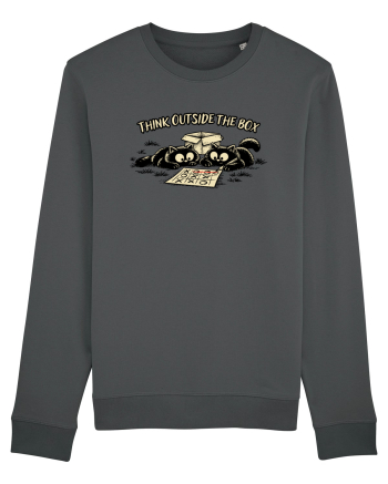 Think Outside The Box – Funny Cat Strategy Shirt Anthracite