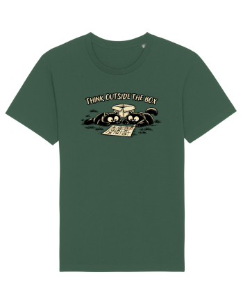 Think Outside The Box – Funny Cat Strategy Shirt Bottle Green