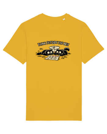 Think Outside The Box – Funny Cat Strategy Shirt Spectra Yellow
