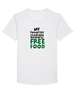 My favourite childhood memory: Free Food (black) Tricou mânecă scurtă guler larg Bărbat Skater