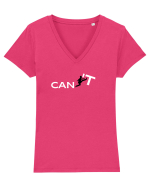 Can't  Tricou mânecă scurtă guler V Damă Evoker