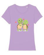 Love  Tricou mânecă scurtă guler larg fitted Damă Expresser