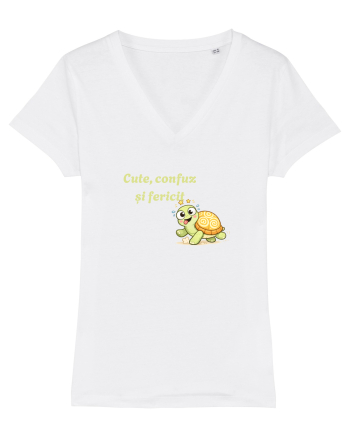 Cute,confuz și fericit  White