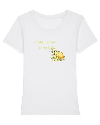 Cute,confuz și fericit  White