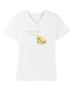 Cute,confuz și fericit  Tricou mânecă scurtă guler V Bărbat Presenter