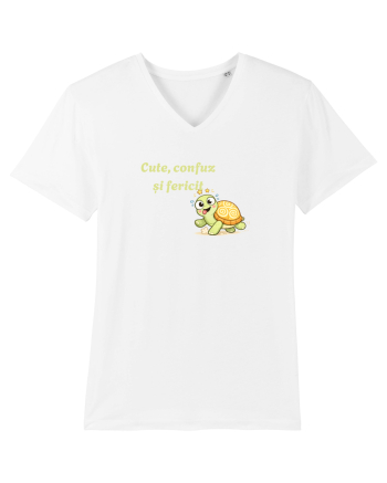 Cute,confuz și fericit  White