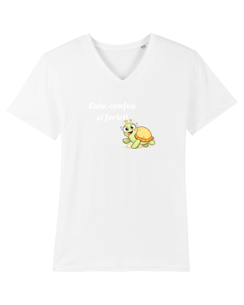 Cute,confuz și fericit  White