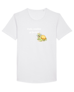 Cute,confuz și fericit  Tricou mânecă scurtă guler larg Bărbat Skater