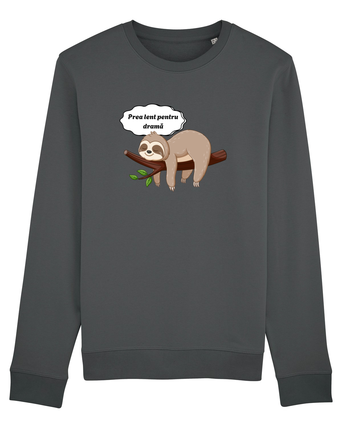 Bluză mânecă lungă Unisex Rise Anthracite