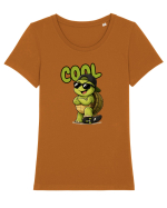 Cool Tricou mânecă scurtă guler larg fitted Damă Expresser