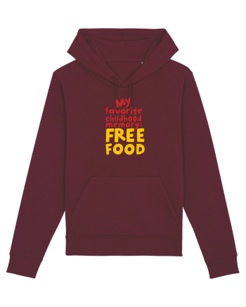 My favourite childhood memory: Free Food (color) Burgundy
