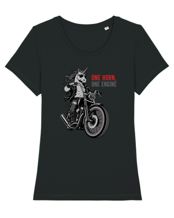 Unicorn Motor Unicorn Motorcycle Rider Graphic for Bikers and Motorcycle Black