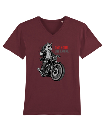 Unicorn Motor Unicorn Motorcycle Rider Graphic for Bikers and Motorcycle Burgundy