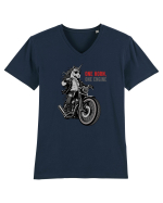 Unicorn Motor Unicorn Motorcycle Rider Graphic for Bikers and Motorcycle Tricou mânecă scurtă guler V Bărbat Presenter