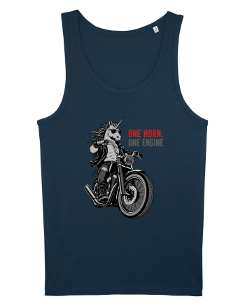 Unicorn Motor Unicorn Motorcycle Rider Graphic for Bikers and Motorcycle Navy
