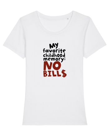 My favourite childhood memory: No Bills (black) White