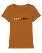 Aventura  Tricou mânecă scurtă guler larg fitted Damă Expresser
