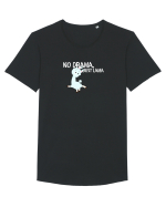 No drama,just lama  Tricou mânecă scurtă guler larg Bărbat Skater