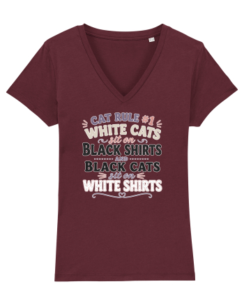 Iubesc pisicile Funny Cat Hair Owner for Cat Lovers Burgundy