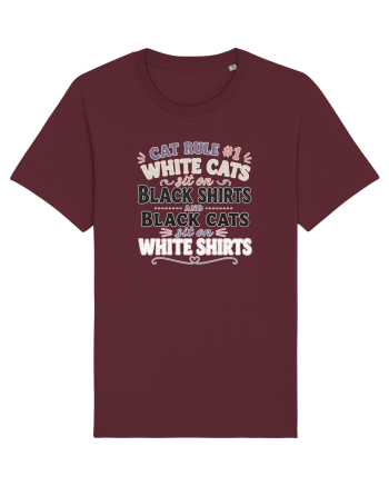 Iubesc pisicile Funny Cat Hair Owner for Cat Lovers Burgundy