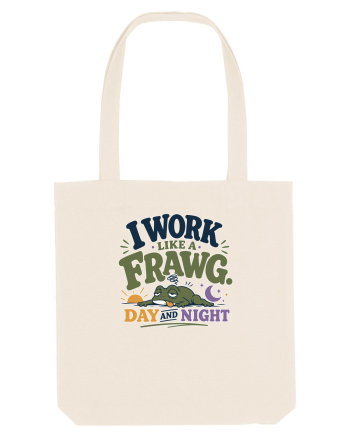 Funny Tired Frog Work Humor Gift for Employees and Coworkers Natural