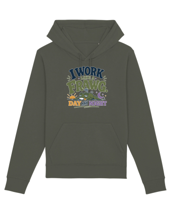 Funny Tired Frog Work Humor Gift for Employees and Coworkers Khaki