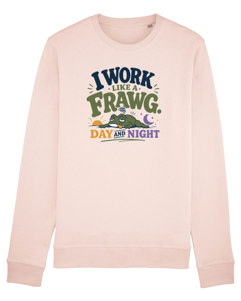 Funny Tired Frog Work Humor Gift for Employees and Coworkers Candy Pink