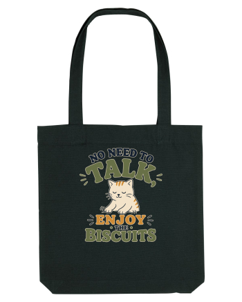 Pisica si biscuitii Funny Cat Humor Design for Introverts and Cat Lovers Black