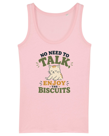 Pisica si biscuitii Funny Cat Humor Design for Introverts and Cat Lovers Cotton Pink