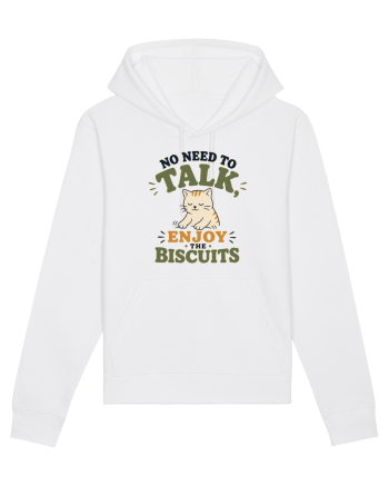Pisica si biscuitii Funny Cat Humor Design for Introverts and Cat Lovers White
