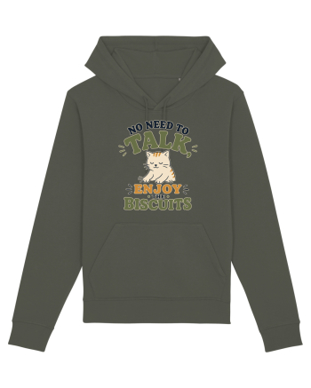 Pisica si biscuitii Funny Cat Humor Design for Introverts and Cat Lovers Khaki