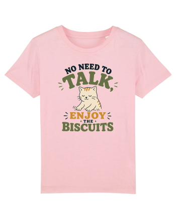 Pisica si biscuitii Funny Cat Humor Design for Introverts and Cat Lovers Cotton Pink