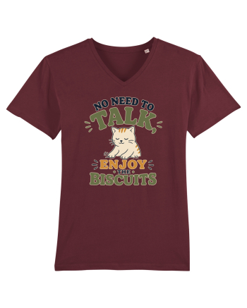 Pisica si biscuitii Funny Cat Humor Design for Introverts and Cat Lovers Burgundy