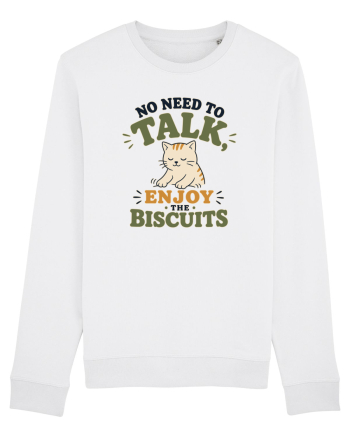 Pisica si biscuitii Funny Cat Humor Design for Introverts and Cat Lovers White