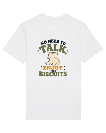Pisica si biscuitii Funny Cat Humor Design for Introverts and Cat Lovers White