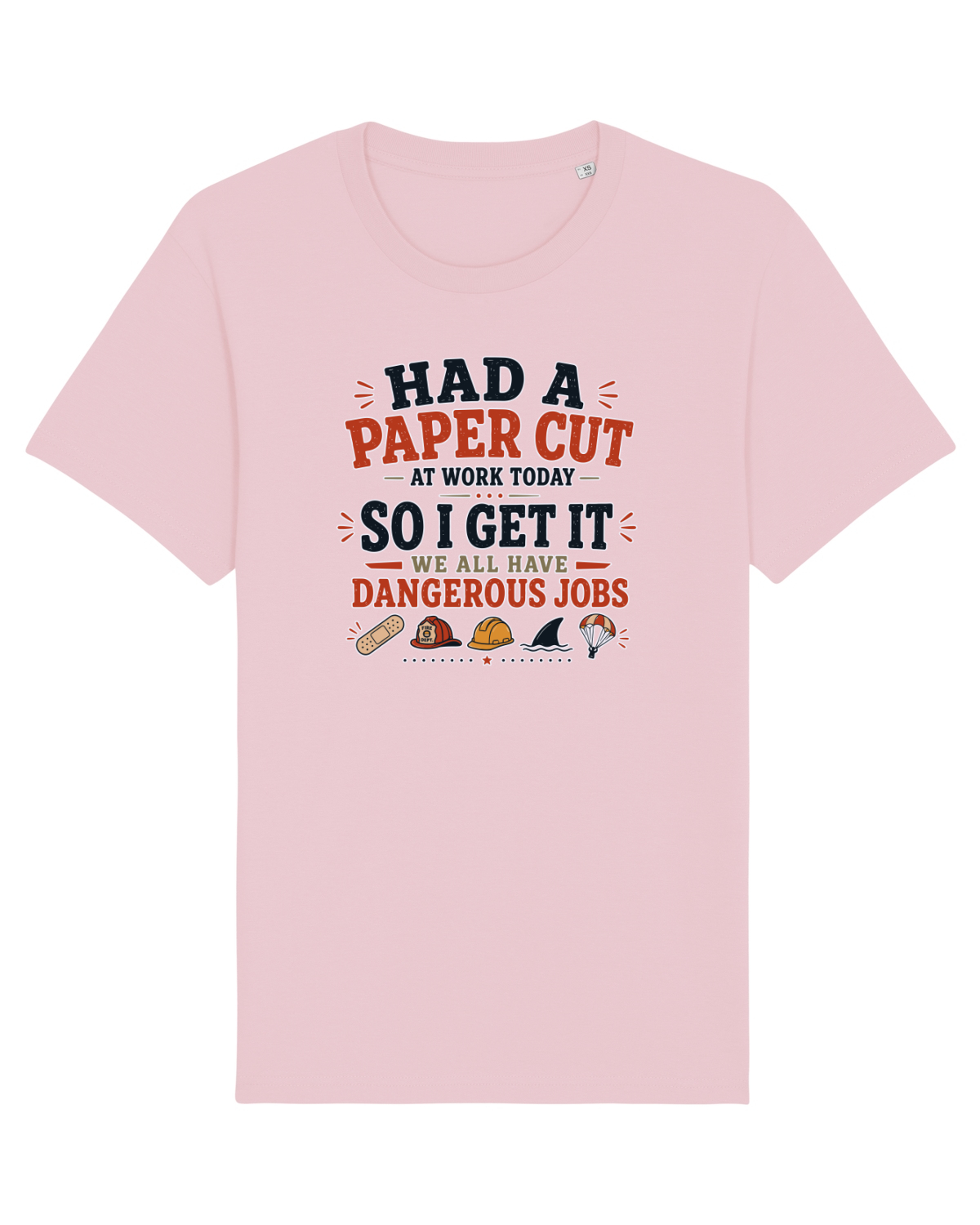Tricou mânecă scurtă Unisex Rocker Cotton Pink