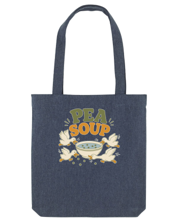 Ratele si mazarea. Funny Duck Pun Humor Design Featuring Pea Soup Midnight Blue