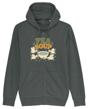 Ratele si mazarea. Funny Duck Pun Humor Design Featuring Pea Soup Anthracite