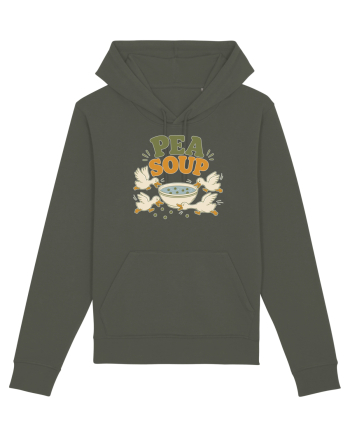 Ratele si mazarea. Funny Duck Pun Humor Design Featuring Pea Soup Khaki