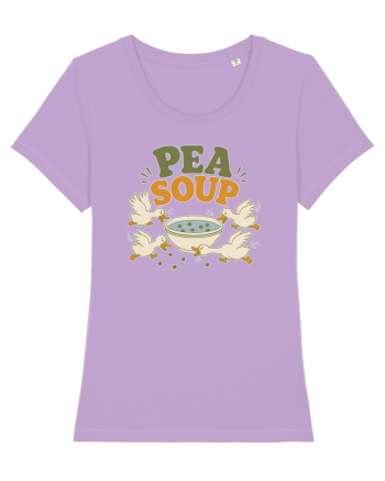Ratele si mazarea. Funny Duck Pun Humor Design Featuring Pea Soup Lavender Dawn
