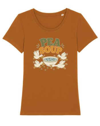 Ratele si mazarea. Funny Duck Pun Humor Design Featuring Pea Soup Roasted Orange