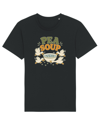 Ratele si mazarea. Funny Duck Pun Humor Design Featuring Pea Soup Black