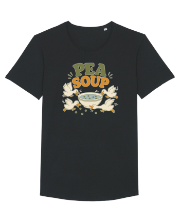 Ratele si mazarea. Funny Duck Pun Humor Design Featuring Pea Soup Black
