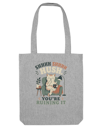 Funny Orange Cat and Coffee Humor for Introverts and Quiet Morning Lovers Heather Grey