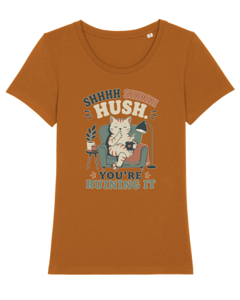 Funny Orange Cat and Coffee Humor for Introverts and Quiet Morning Lovers Roasted Orange