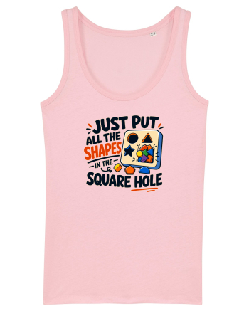 Gaura potrivita. Shape Sorter Humor Design for Engineers IT Workers and Pro Cotton Pink