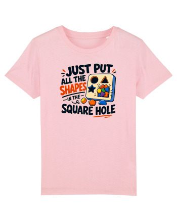 Gaura potrivita. Shape Sorter Humor Design for Engineers IT Workers and Pro Cotton Pink