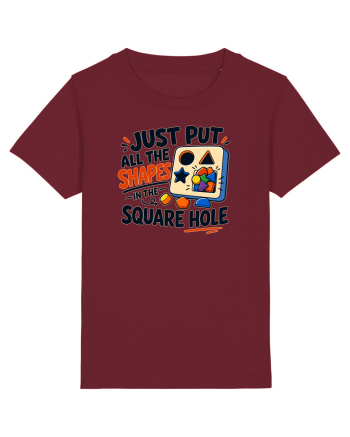 Gaura potrivita. Shape Sorter Humor Design for Engineers IT Workers and Pro Burgundy
