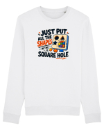 Gaura potrivita. Shape Sorter Humor Design for Engineers IT Workers and Pro Bluză mânecă lungă Unisex Rise